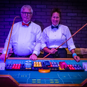 Professional dealers at casino party hosted at Imagen Venues 